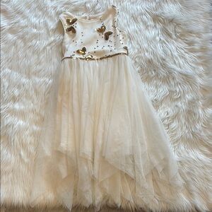 Lilt Gold/white Sequin Butterfly Dress (4t)